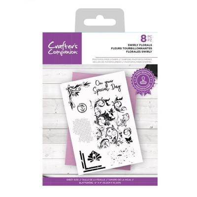 Crafter's Companion Clear Stamps - Swirly Florals